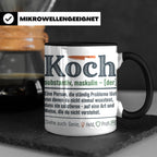 Koch Tasse mit lustiger Definition, Geschenk für Chefkoch, K – Schwarz [farbe:schwarz]