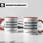 Referendar Tasse lustig Rechtschreibung, Geschenk für Lehram – Rot [farbe:rot]