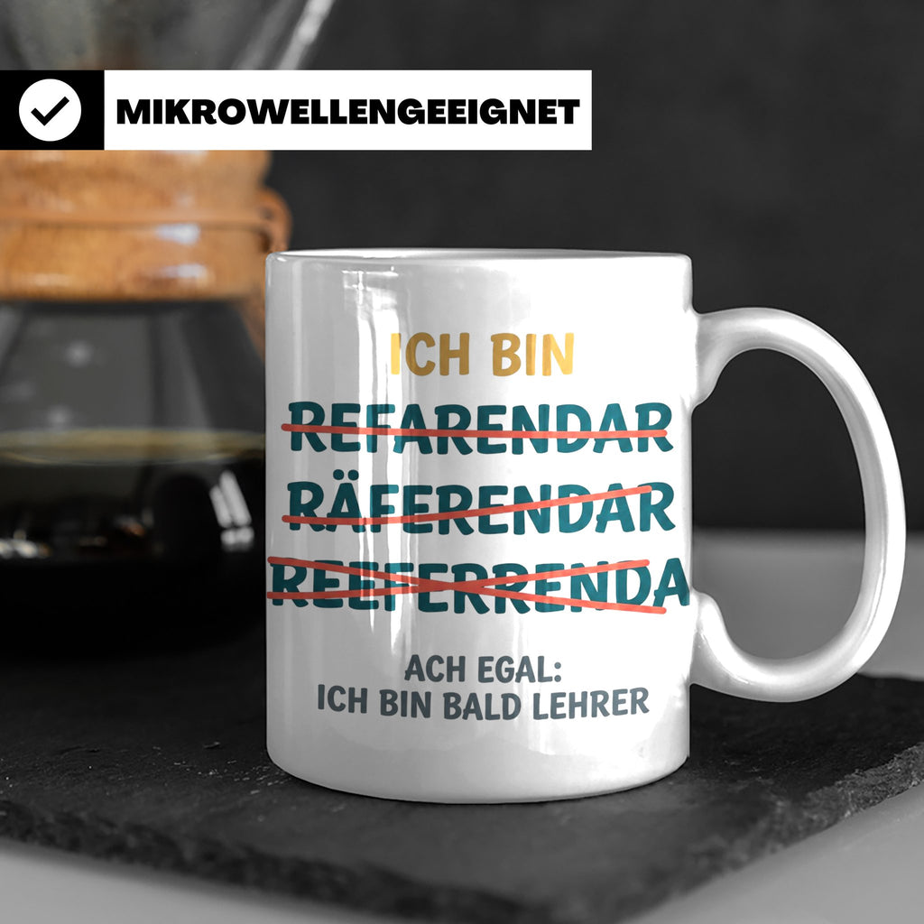 Referendar Tasse lustig Rechtschreibung, Geschenk für Lehram – Weiß [farbe:weiß]