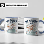 Tasse 1. Klasse Mädchen Einhorn Einschulung Geschenk zum Sch – Blau [farbe:blau]