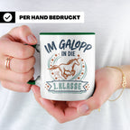 Tasse 1. Klasse Mädchen Einhorn Einschulung Geschenk zum Sch – Grün [farbe:grün]