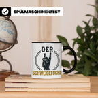 Schweigefuchs Tasse für Lehrer & Erzieher mit Rock Hand Gest – Schwarz [farbe:schwarz]