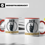 Schweigefuchs Tasse für Lehrer & Erzieher mit Rock Hand Gest – Rot [farbe:rot]