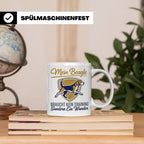Beagle Tasse mit Spruch braucht kein Training sondern ein Wu – Weiß [farbe:weiß]