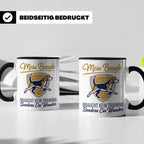 Beagle Tasse mit Spruch braucht kein Training sondern ein Wu – Schwarz [farbe:schwarz]