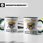 Beagle Tasse mit Spruch braucht kein Training sondern ein Wu – Grün [farbe:grün]