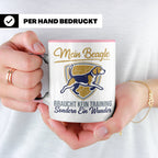Beagle Tasse mit Spruch braucht kein Training sondern ein Wu – Rosa [farbe:rosa]