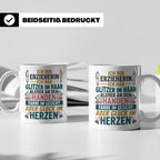 Erzieherin Tasse mit Spruch Glück im Herzen. Geschenk für Ki – Weiß [farbe:weiß]