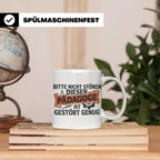 Pädagoge Tasse mit Spruch gestört genug, lustiges Geschenk L – Weiß [farbe:weiß]
