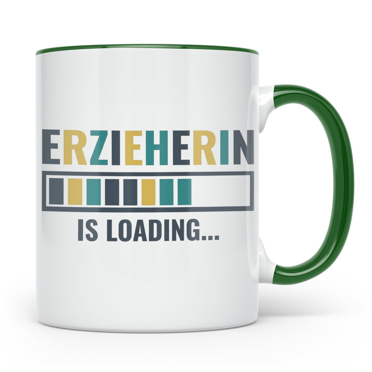 Erzieherin is Loading Tasse, Geschenk für angehende Erzieher – Grün [farbe:grün]