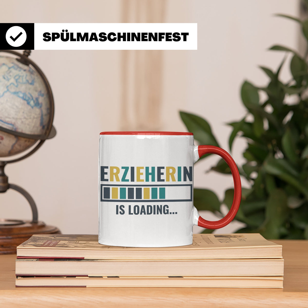 Erzieherin is Loading Tasse, Geschenk für angehende Erzieher – Rot [farbe:rot]