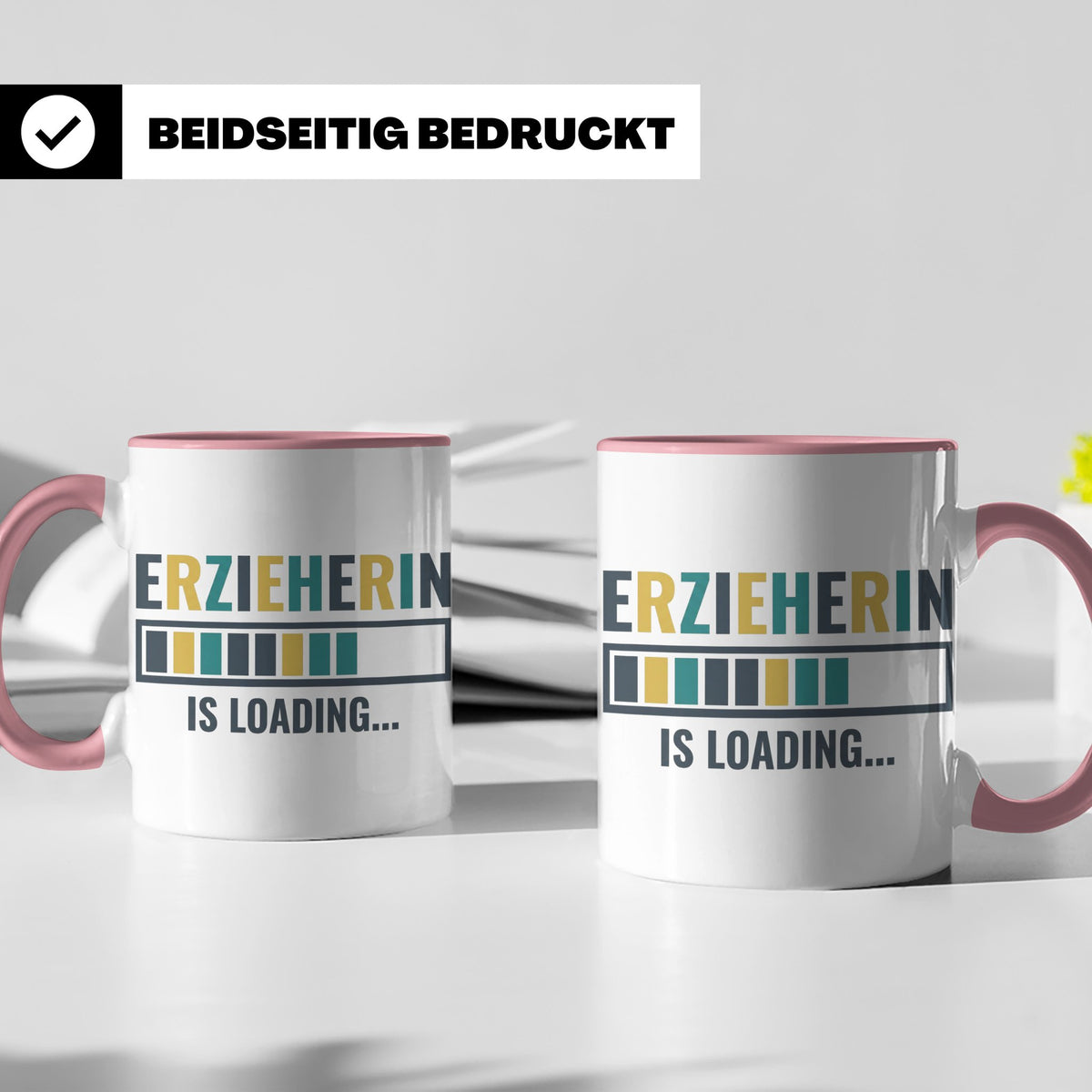 Erzieherin is Loading Tasse, Geschenk für angehende Erzieher – Rosa [farbe:rosa]