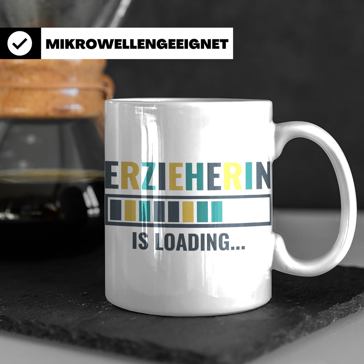 Erzieherin is Loading Tasse, Geschenk für angehende Erzieher – Weiß [farbe:weiß]
