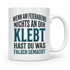Handwerker Tasse mit lustigem Spruch Wenn nichts klebt, Gesc – Weiß [farbe:weiß]
