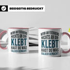 Handwerker Tasse mit lustigem Spruch Wenn nichts klebt, Gesc – Rosa [farbe:rosa]