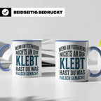 Handwerker Tasse mit lustigem Spruch Wenn nichts klebt, Gesc – Blau [farbe:blau]