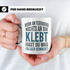Handwerker Tasse mit lustigem Spruch Wenn nichts klebt, Gesc – Weiß [farbe:weiß]