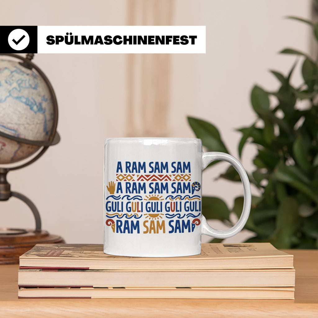 A Ram Sam Sam Tasse mit Kinderlied Spruch Guli Guli als Gesc – Weiß [farbe:weiß]