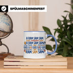 A Ram Sam Sam Tasse mit Kinderlied Spruch Guli Guli als Gesc – Blau [farbe:blau]