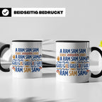 A Ram Sam Sam Tasse mit Kinderlied Spruch Guli Guli als Gesc – Schwarz [farbe:schwarz]