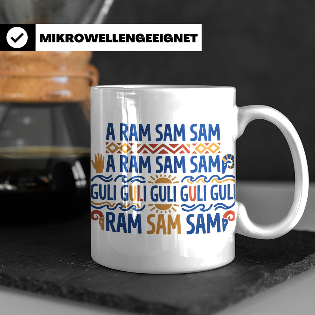 A Ram Sam Sam Tasse mit Kinderlied Spruch Guli Guli als Gesc – Weiß [farbe:weiß]