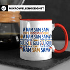 A Ram Sam Sam Tasse mit Kinderlied Spruch Guli Guli als Gesc – Rot [farbe:rot]