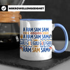 A Ram Sam Sam Tasse mit Kinderlied Spruch Guli Guli als Gesc – Blau [farbe:blau]