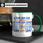 A Ram Sam Sam Tasse mit Kinderlied Spruch Guli Guli als Gesc – Grün [farbe:grün]
