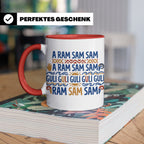 A Ram Sam Sam Tasse mit Kinderlied Spruch Guli Guli als Gesc – Rot [farbe:rot]