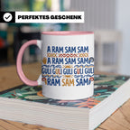 A Ram Sam Sam Tasse mit Kinderlied Spruch Guli Guli als Gesc – Rosa [farbe:rosa]