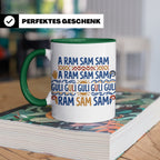A Ram Sam Sam Tasse mit Kinderlied Spruch Guli Guli als Gesc – Grün [farbe:grün]