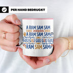 A Ram Sam Sam Tasse mit Kinderlied Spruch Guli Guli als Gesc – Rosa [farbe:rosa]