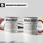 Masseur Tasse mit lustiger Definition Spruch, Geschenk für P – Rot [farbe:rot]
