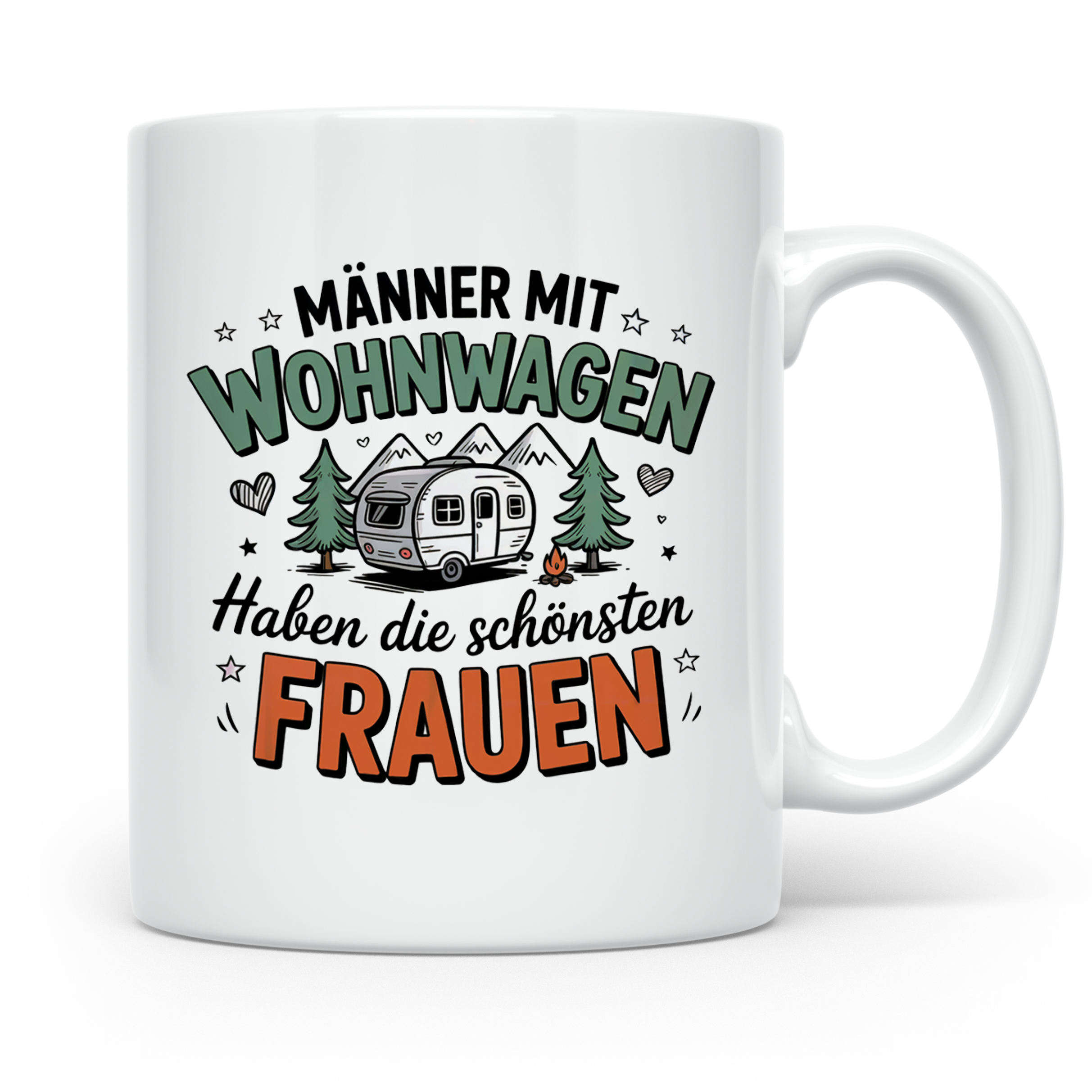 Wohnwagen Männer Tasse: Camping Liebe, Camper Sprüche, Outdo – Weiß [farbe:weiß]
