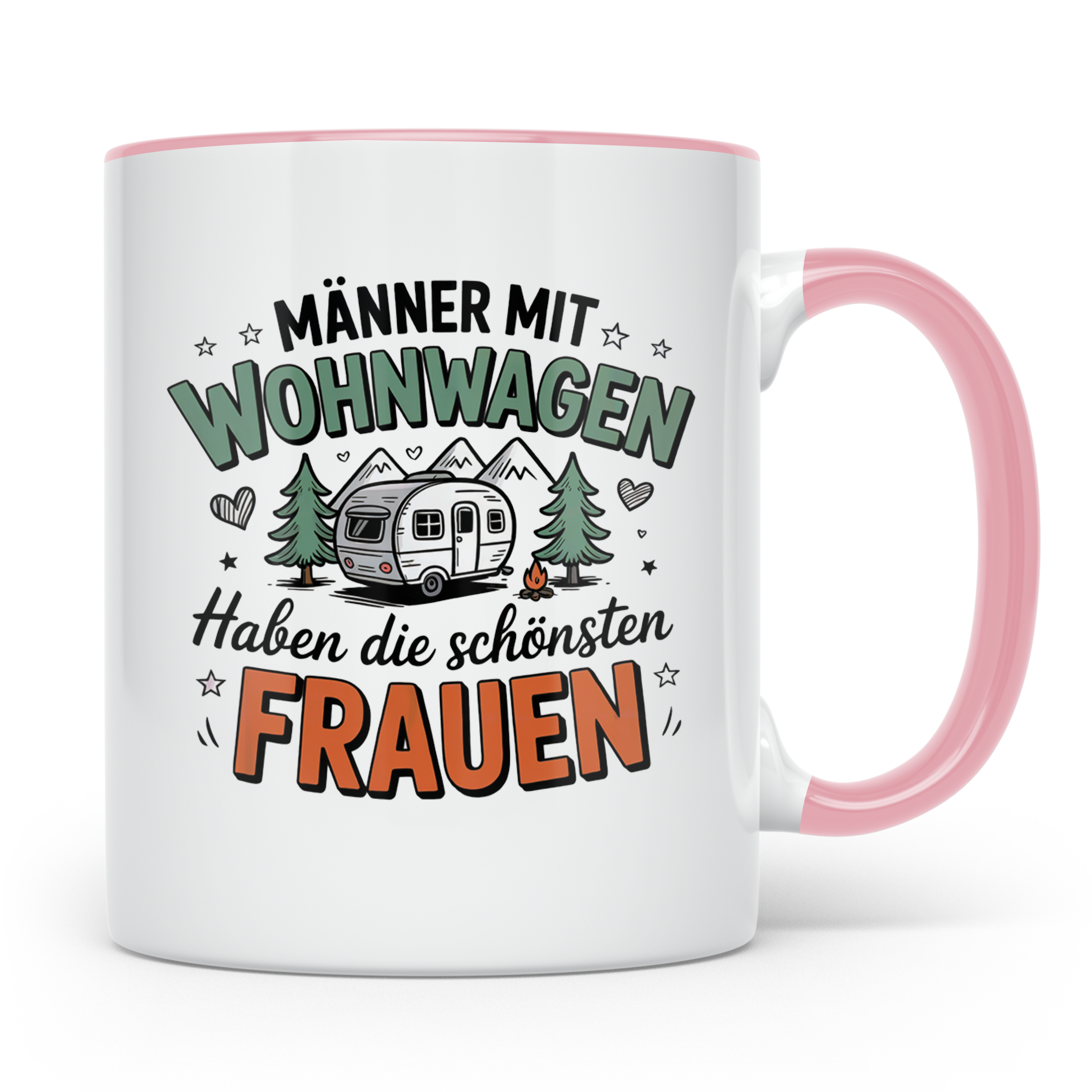 Wohnwagen Männer Tasse: Camping Liebe, Camper Sprüche, Outdo – Rosa [farbe:rosa]