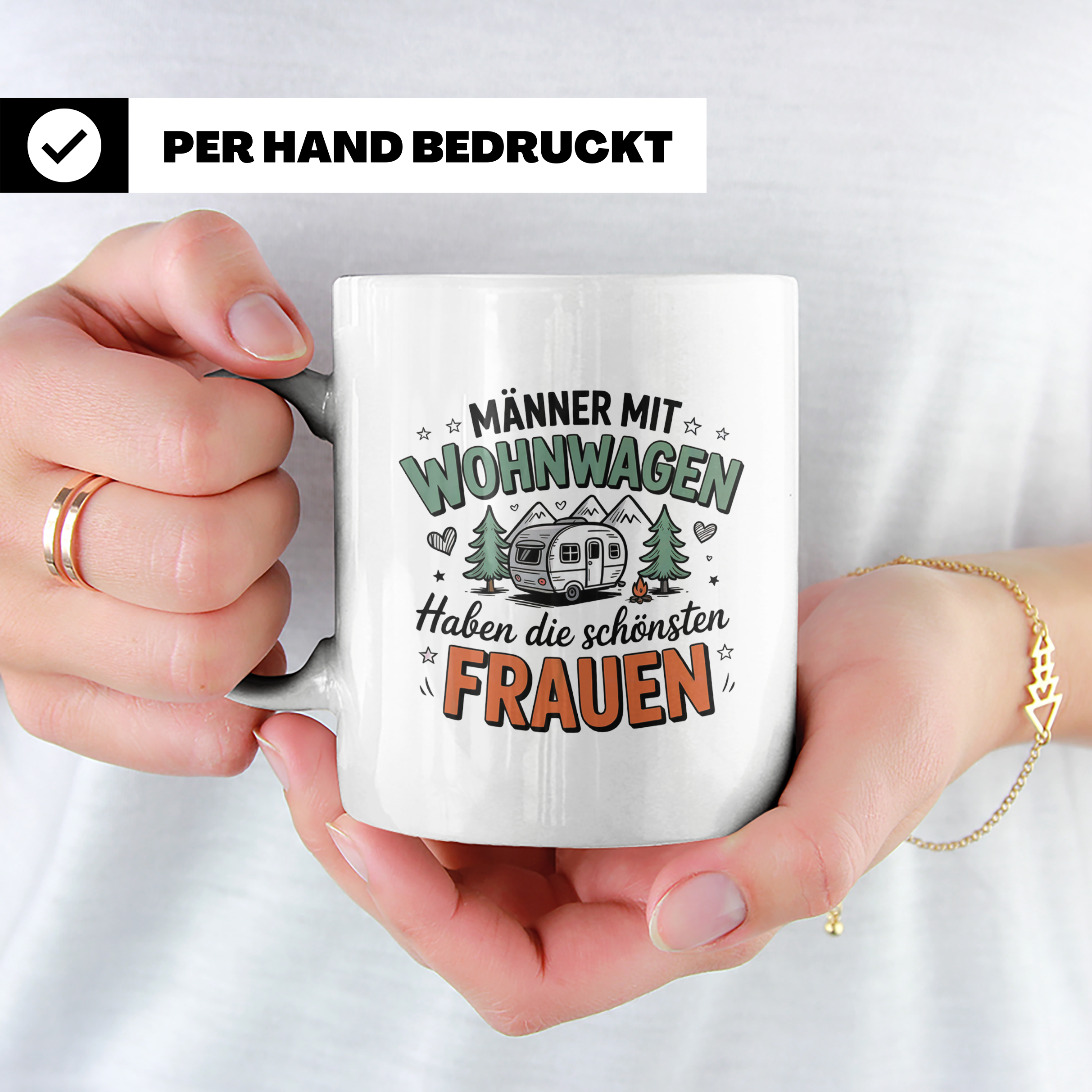 Wohnwagen Männer Tasse: Camping Liebe, Camper Sprüche, Outdo – Weiß [farbe:weiß]