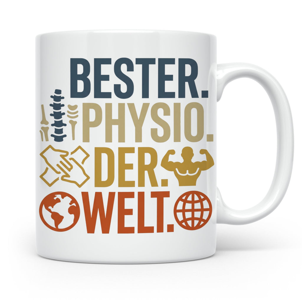 Bester Physio der Welt Tasse Geschenk für Physiotherapeut Da – Weiß [farbe:weiß]