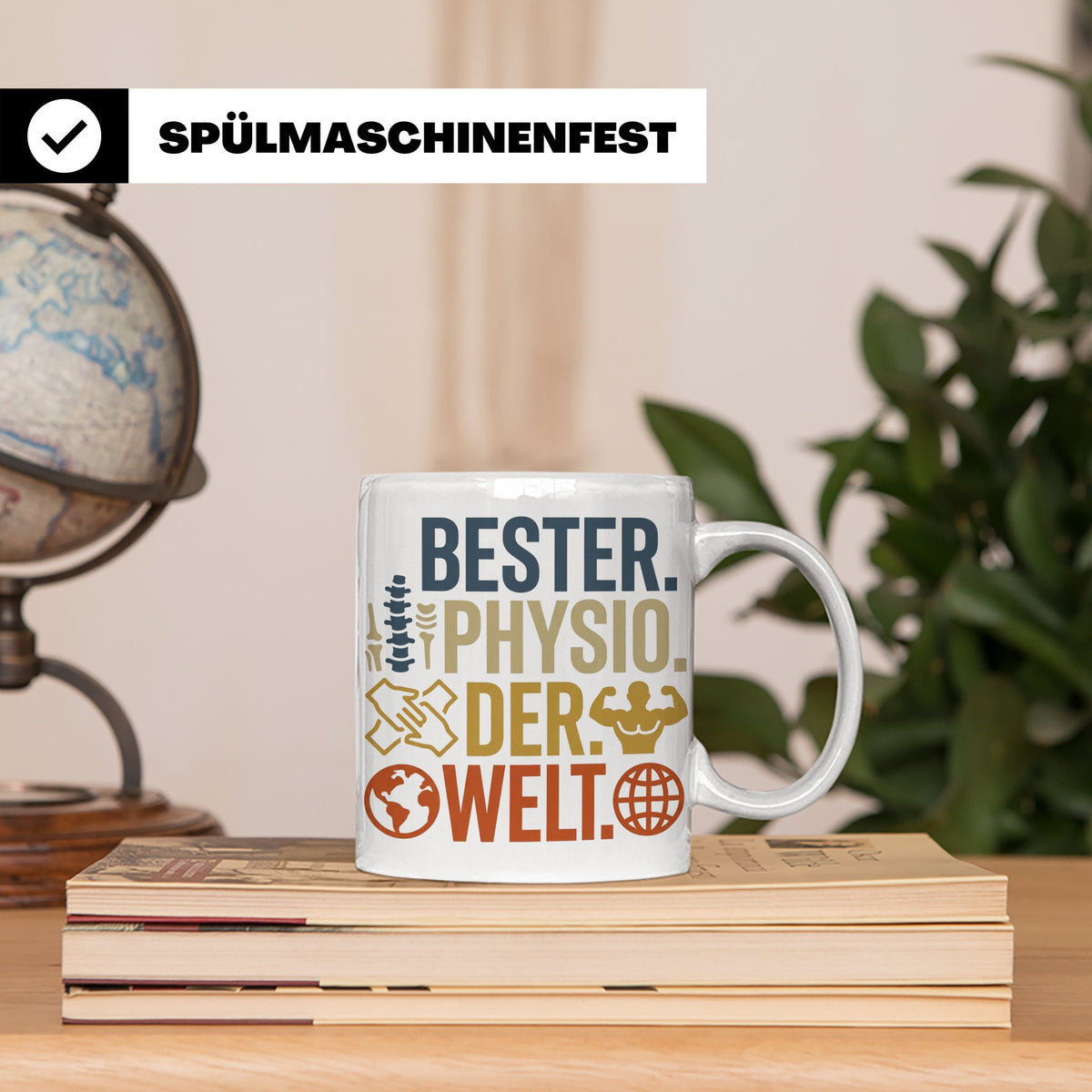 Bester Physio der Welt Tasse Geschenk für Physiotherapeut Da – Weiß [farbe:weiß]