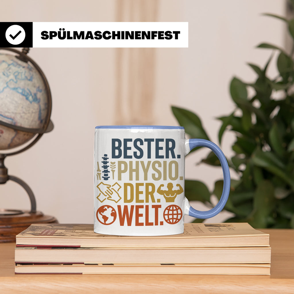Bester Physio der Welt Tasse Geschenk für Physiotherapeut Da – Blau [farbe:blau]