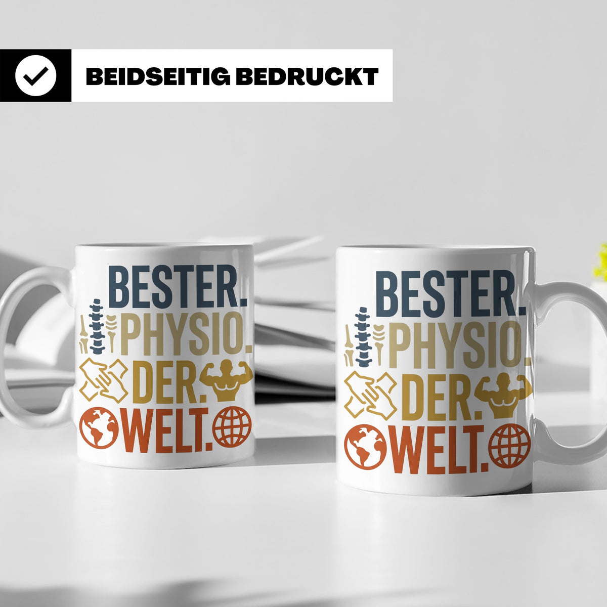 Bester Physio der Welt Tasse Geschenk für Physiotherapeut Da – Weiß [farbe:weiß]