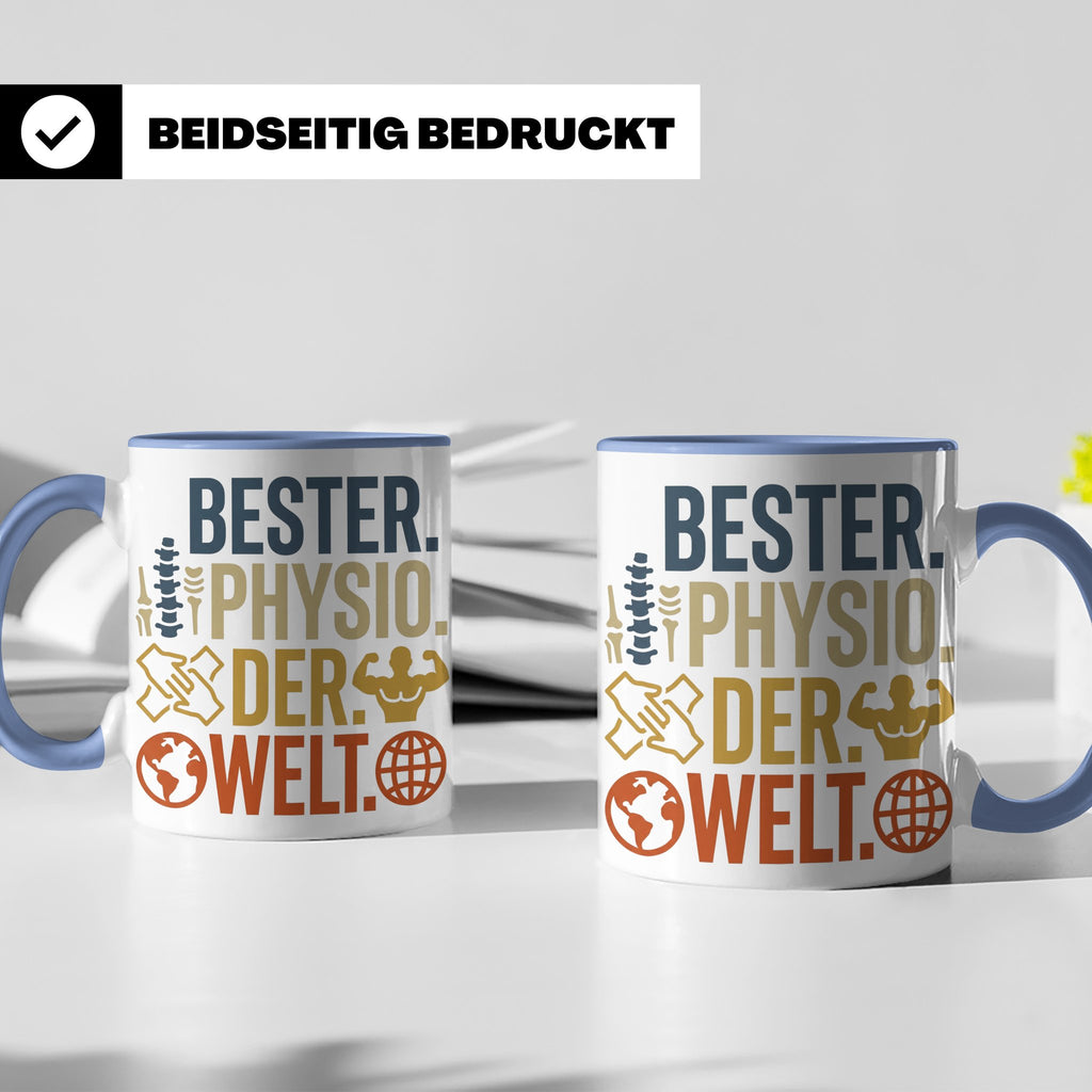 Bester Physio der Welt Tasse Geschenk für Physiotherapeut Da – Blau [farbe:blau]