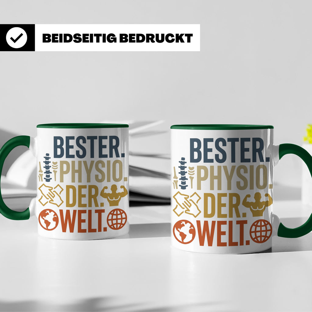 Bester Physio der Welt Tasse Geschenk für Physiotherapeut Da – Grün [farbe:grün]