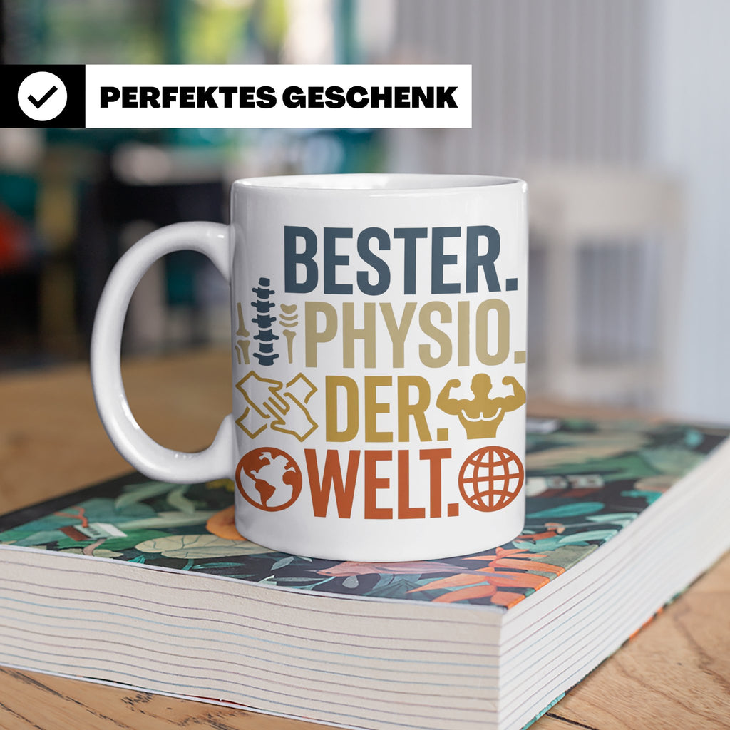 Bester Physio der Welt Tasse Geschenk für Physiotherapeut Da – Weiß [farbe:weiß]