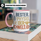 Bester Physio der Welt Tasse Geschenk für Physiotherapeut Da – Rosa [farbe:rosa]