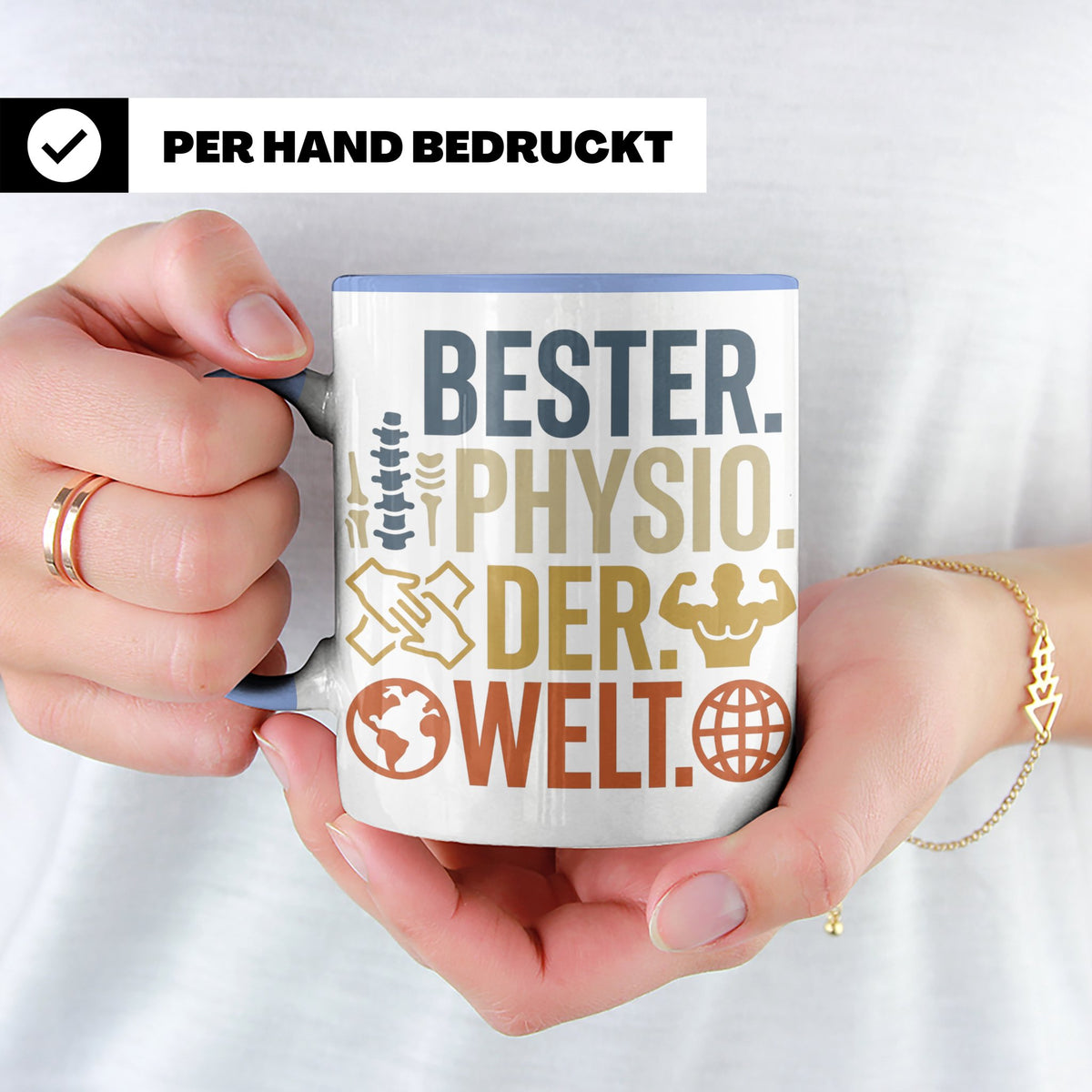 Bester Physio der Welt Tasse Geschenk für Physiotherapeut Da – Blau [farbe:blau]