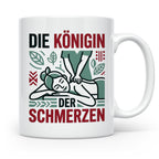 Tasse Physiotherapeutin Königin der Schmerzen lustiger Spruc – Weiß [farbe:weiß]