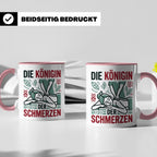 Tasse Physiotherapeutin Königin der Schmerzen lustiger Spruc – Rosa [farbe:rosa]