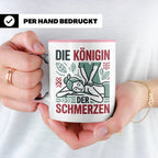 Tasse Physiotherapeutin Königin der Schmerzen lustiger Spruc – Rosa [farbe:rosa]