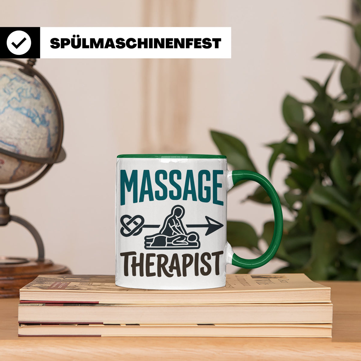 Massage Therapist Tasse Geschenk für Masseur, Physiotherapeu – Grün [farbe:grün]