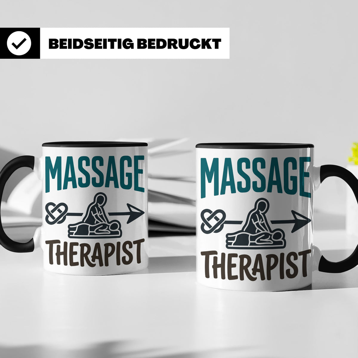 Massage Therapist Tasse Geschenk für Masseur, Physiotherapeu – Schwarz [farbe:schwarz]